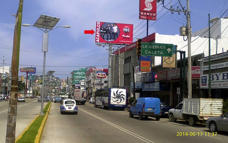 Espectacular GRO001O1 en Progreso, Acapulco de One Marketing