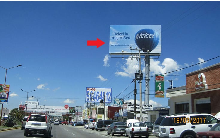 Espectacular HGO007O1 en Pachuca, Hidalgo de One Marketing