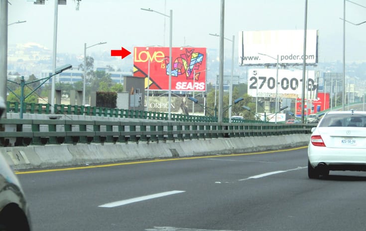 Espectacular MEX025S2 en El Conde, Naucalpan de Juárez de One Marketing