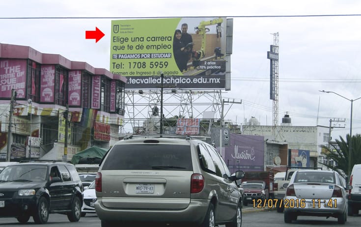 Espectacular MEX101S1 en Centro, Chalco de One Marketing