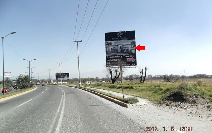 Espectacular MEX144P1 en San Lorenzo Coacalco, Metepec de One Marketing