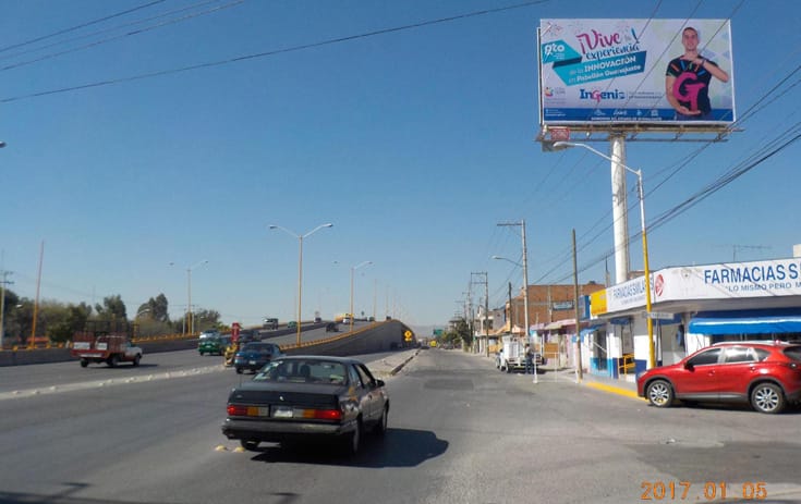 Espectacular SLP028O1 en Av. Tecnológico Esq. Calle de Real #614, Hogares Ferrocarrileros, San Luis Potosí de One Marketing