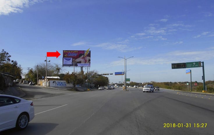Espectacular TAM012S1 en Miguel Hidalgo #1104 Esq. Luis Donaldo Colosio, Victoria, Nuevo Laredo de One Marketing