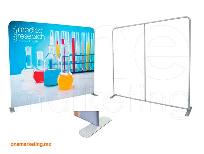 Display tipo Muro Recto Tela OM-DP-79 de One Marketing Expo Stands y Displays