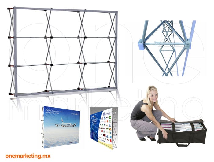 Display tipo Display Araña 3x3 Importada OM-DP-43 de One Marketing Expo Stands y Displays