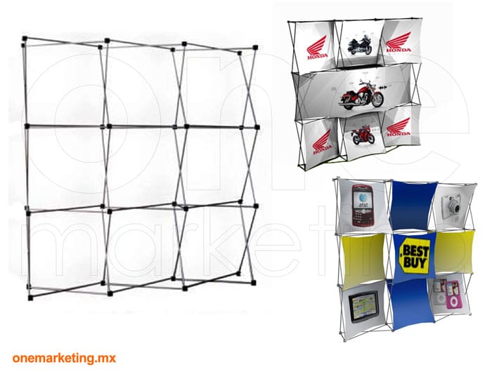 Display tipo Display Araña 3x3 Nacional OM-DP-42 de One Marketing Expo Stands y Displays