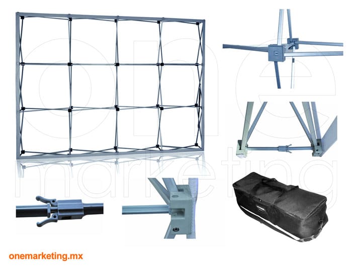 Display tipo Display Araña 4x3 Importada OM-DP-45 de One Marketing Expo Stands y Displays