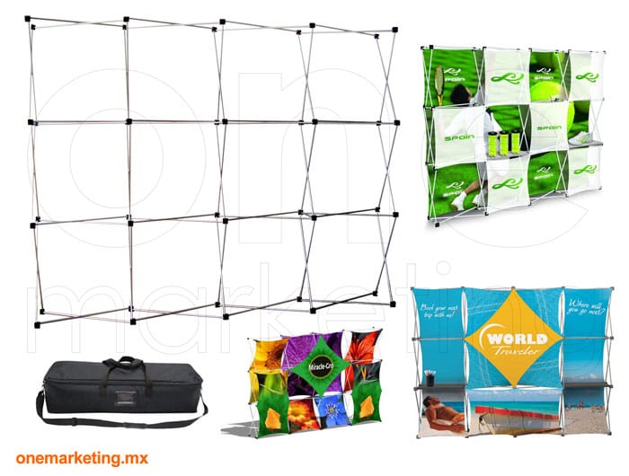 Display tipo Display Araña 4x3 Nacional OM-DP-44 de One Marketing Expo Stands y Displays