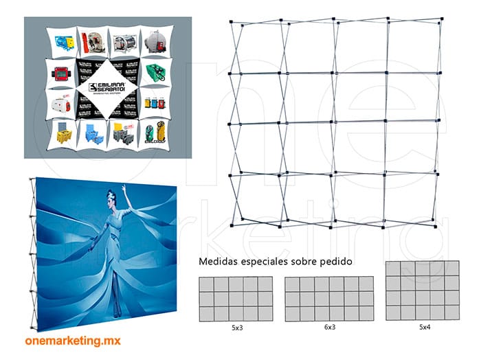 Display tipo Display Araña 4x4 Nacional OM-DP-82 de One Marketing Expo Stands y Displays