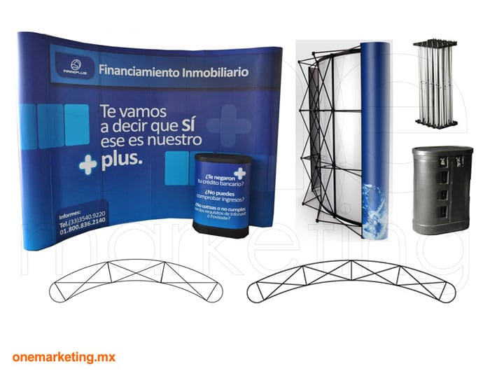 Display tipo Display Araña Flex Curva OM-DP-46 de One Marketing Expo Stands y Displays