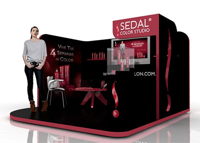 Ejemplo de Stand para Plaza en pasillo para Sedal de One Marketing Expo Stands y Displays