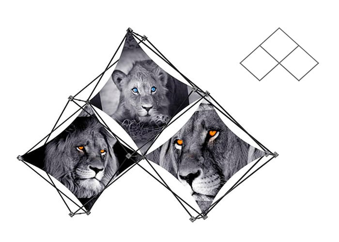 Display tipo Display Araña Pirámide 3 Módulos de One Marketing