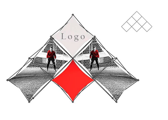 Display tipo Display Araña Pirámide 6 Módulos de One Marketing