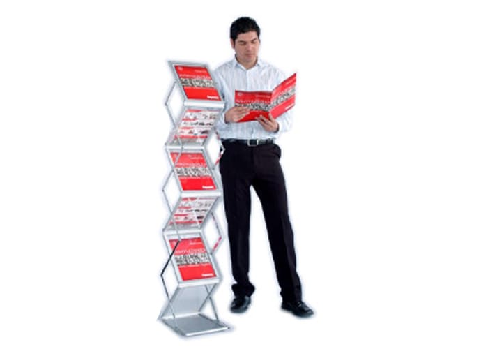 Folletero Plegable de Aluminio código OM-FL de One Marketing Expo Stands y Displays